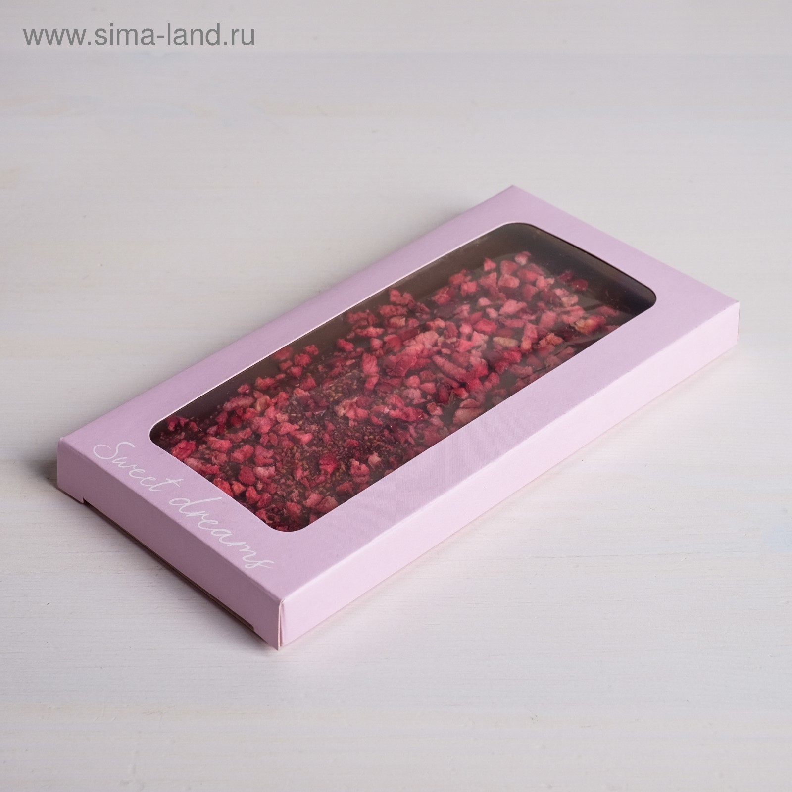 Коробка для шоколада, кондитерская упаковка, Sweet dreams, с окном, 17 ...