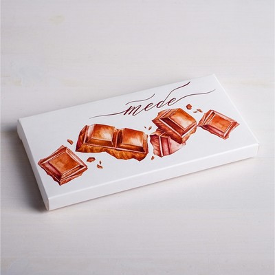 Коробка для шоколада, кондитерская упаковка, «Тебе», 17.3 х 8.8 х 1.5 см