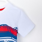 Футболка для мальчика KAFTAN "Surf" р.34 (122-128 см), белый - Фото 3