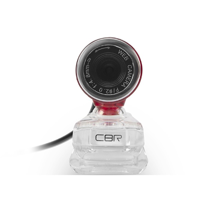 Веб-камера CBR CW 830M Red, 0.3 МП, 640х480, USB 2.0, микрофон, красная - фото 51297436