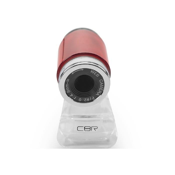 Веб-камера CBR CW 830M Red, 0.3 МП, 640х480, USB 2.0, микрофон, красная - фото 51297437