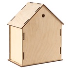 Деревянный скворечник - кормушка для птиц, закрытая - Фото 5