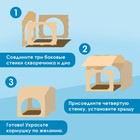 Деревянный скворечник - кормушка для птиц, открытая - Фото 4