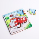 Пазл «Пожарная машина», 9 деталей - Фото 3