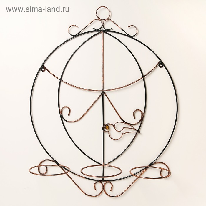 Подставка настенная "Клетка" большая на 3 цветка - Фото 1