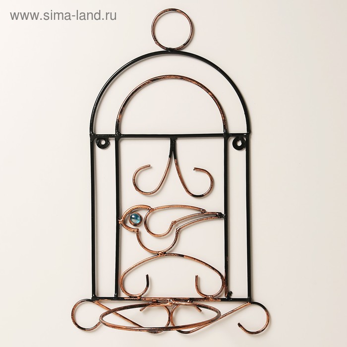 Подставка настенная "Клетка" малая на 1 цветок - Фото 1