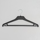 Вешалка-плечики для трикотажа и лёгкой одежды, размер 40-44, цвет чёрный - Фото 1
