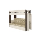 Кровать Карамель 75, 2126х834х1674, Сосна карелия/Венге магия/Газета на белом фоне - Фото 1