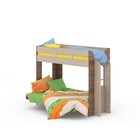 Кровать двухъярусная «Карамель 75», 2126×834×1674 мм, цвет шимо светлый/шимо тёмный/газета на белом фоне - Фото 2