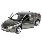 Машина металлическая Honda Accord, цвет серый, 12 см, открывающиеся двери, инерция - Фото 4