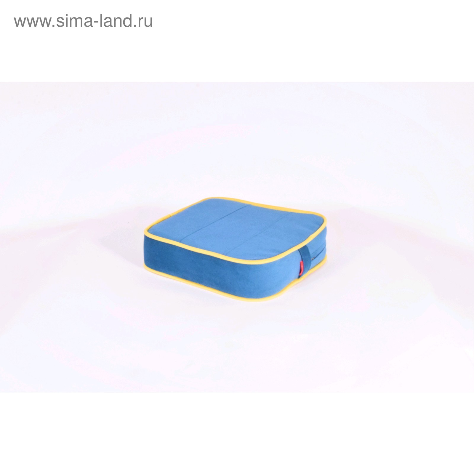Подушка-пуф передвижной «Моби», размер 40 × 40 см, синий/жёлтый, велюр ...