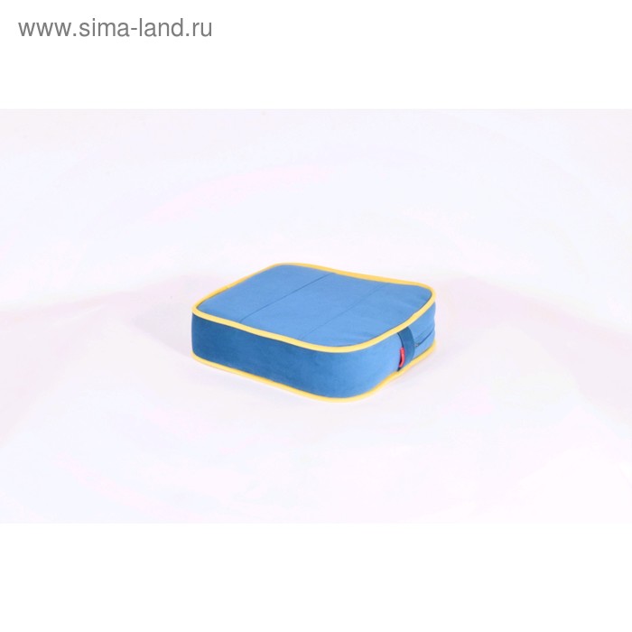 Подушка-пуф передвижной «Моби», размер 40 × 40 см, синий/жёлтый, велюр - Фото 1