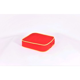 Подушка-пуф передвижной «Моби», размер 40 × 40 см, красный/жёлтый, велюр