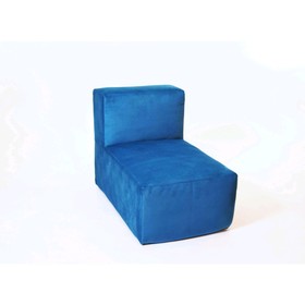 Кресло-модуль «Тетрис», размер 50 х 80 см, цвет синий, велюр