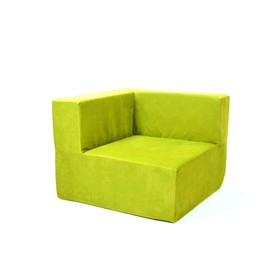 Кресло угловое - модуль «Тетрис», размер 80 х 80 см, цвет зелёный, велюр