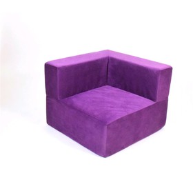 Кресло угловое - модуль «Тетрис», размер 80 х 80 см, цвет фиолетовый, велюр