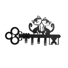 Вешалка 4-х местная «Котята», черная - фото 24332458