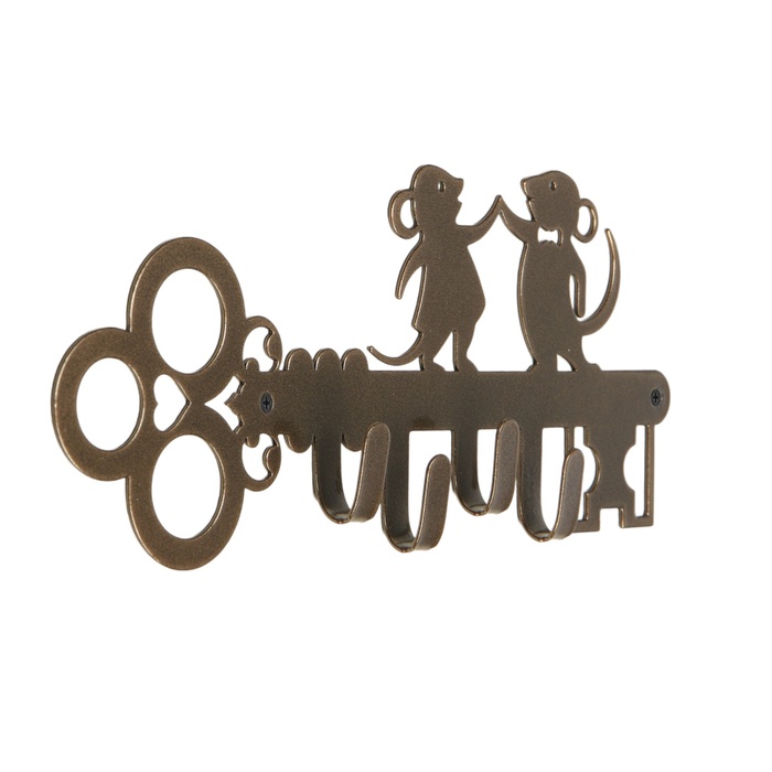 Вешалка 4-х местная «Мышата», цвет бронза - Фото 1