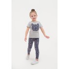 Футболка для девочки KAFTAN: Kitten, размер 30 (98-104 см), серая - Фото 4