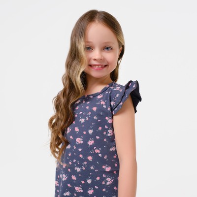 Платье для девочки KAFTAN Kitten, размер 34 (122-128 см), тёмно-серое