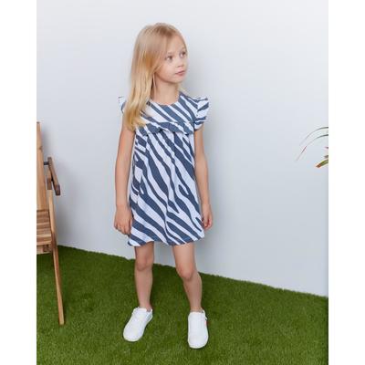 Платье для девочки KAFTAN "Safari" р.32 (110-116), чёрный/белый