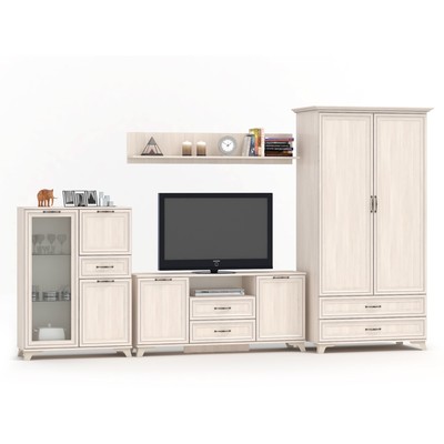 Гостиная модульная «Мирелла 4», 3469×600×2097 мм, цвет бодега светлая