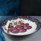 Ляган узбекский Риштанская Керамика «Павлин», d=42.5 см, синий - Фото 4