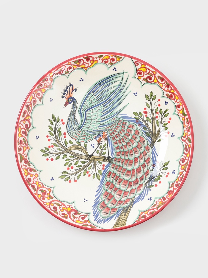 Ляган узбекский Риштанская Керамика «Жар-Птица», d=41 см, красный - Фото 1