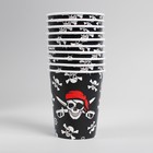 Стакан одноразовый бумажный «Пират», 250 мл - Фото 2