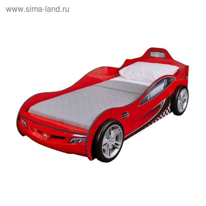 Детская кровать Coupe, 90х190 см, цвет красный - Фото 1