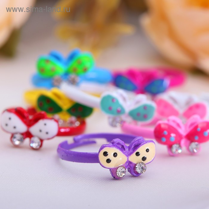 Кольцо «Выбражулька» эмаль, МИКС, безразмерное - Фото 1