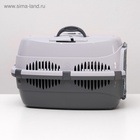 Переноска для животных до 12 кг «Пижон», 49×33×32 см, металлическая дверь, пластик, серая - Фото 3