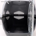 Переноска для животных до 12 кг «Пижон», 49×33×32 см, металлическая дверь, пластик, серая - Фото 10