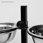 Подставка с мисками, 2×1.5 л, высота 50 см, разборная, чёрная - Фото 5