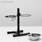 Подставка с мисками, 2×350 мл, высота 30 см, разборная, чёрная - Фото 6