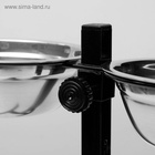 Подставка с мисками, 2×700 мл, высота 40 см, разборная, чёрная - Фото 4