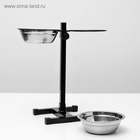 Подставка с мисками, 2×700 мл, высота 40 см, разборная, чёрная - Фото 5