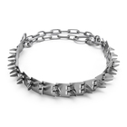 Ошейник строгий пластинчатый, цинк, 55 х 2,3 см - фото 24724362