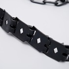 Строгий ошейник, 50×2.3 см, пластинчатый, вороненый, металл - Фото 4