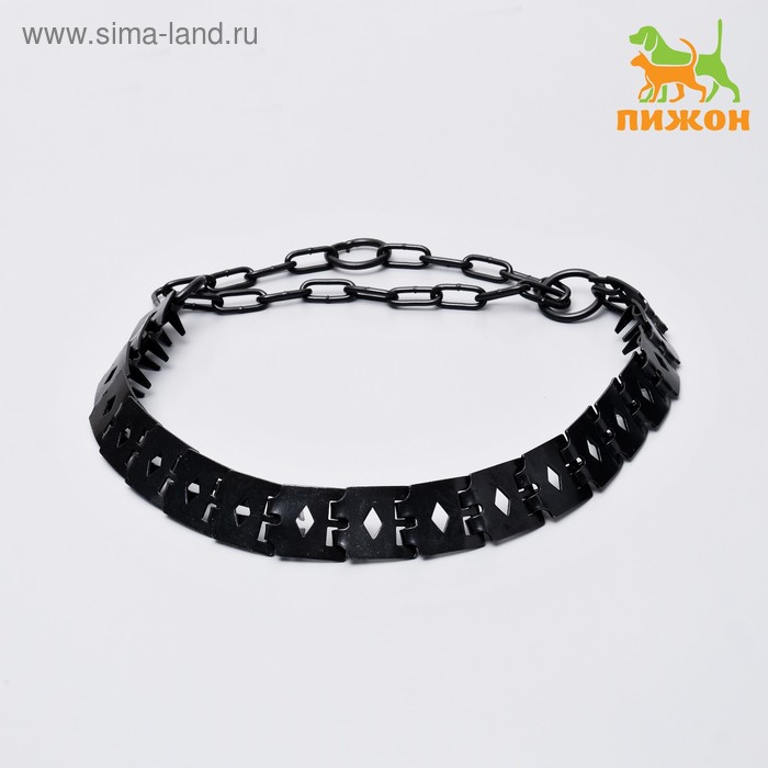 Ошейник строгий пластинчатый вороненый, 60 х 2,7 см - Фото 1