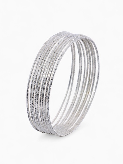 Браслеты металл «Каркас. Тонкая нить», набор 10 шт., цвет серебро, 6.5 см