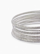 Браслеты металл «Каркас. Тонкая нить», набор 10 шт., цвет серебро, 6.5 см - Фото 3