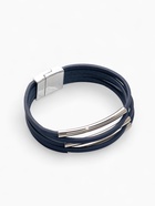 Браслет кожа «На магните» три дуги, цвет тёмно-синий, 18.5 см - Фото 2