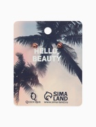 Серьги металл «Геометрия» овалы на кольце, цвет розовое золото - Фото 5