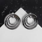 Серьги металл «Геометрия» симметрия, цвет серый металл  (артикул 4941470)  большой выбор товаров оптом и в розницу по низким ценам с доставкой