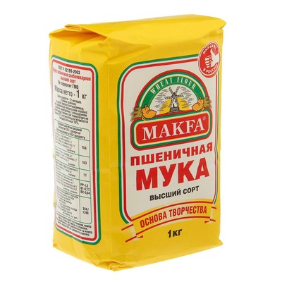 Мука пшеничная МАКФА в/с 1кг