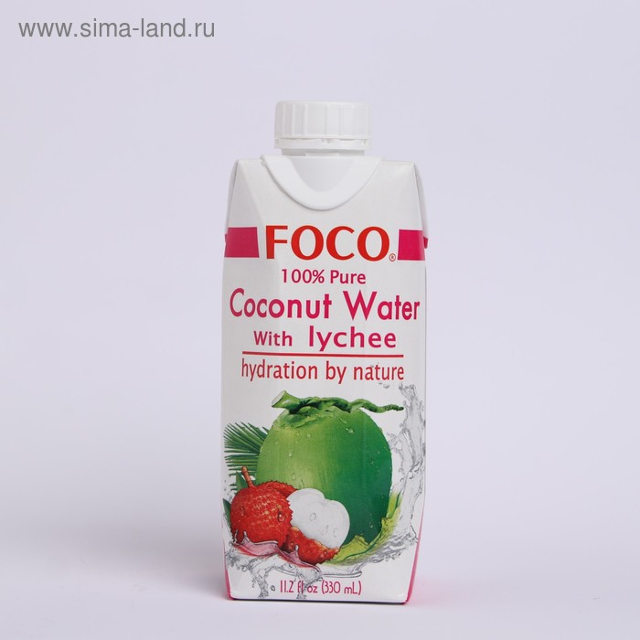 Кокосовая вода с соком личи "FOCO" 330 мл Tetra Pak - Фото 1