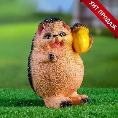 Садовая фигура из гипса «Ёжик с жёлудем», 16 см