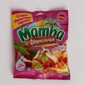 Мармелад жевательный Mamba со вкусом фруктов и йогурта, 72 г