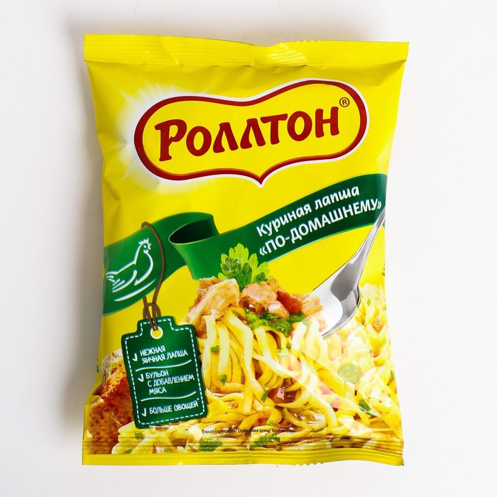 Лапша б/п РОЛЛТОН курица по-домашнему 85г пакет - Фото 1
